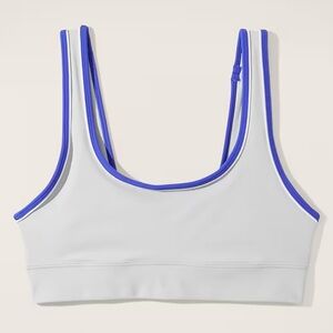 Athleta Blue and White Seamless Sports Bra - NWT